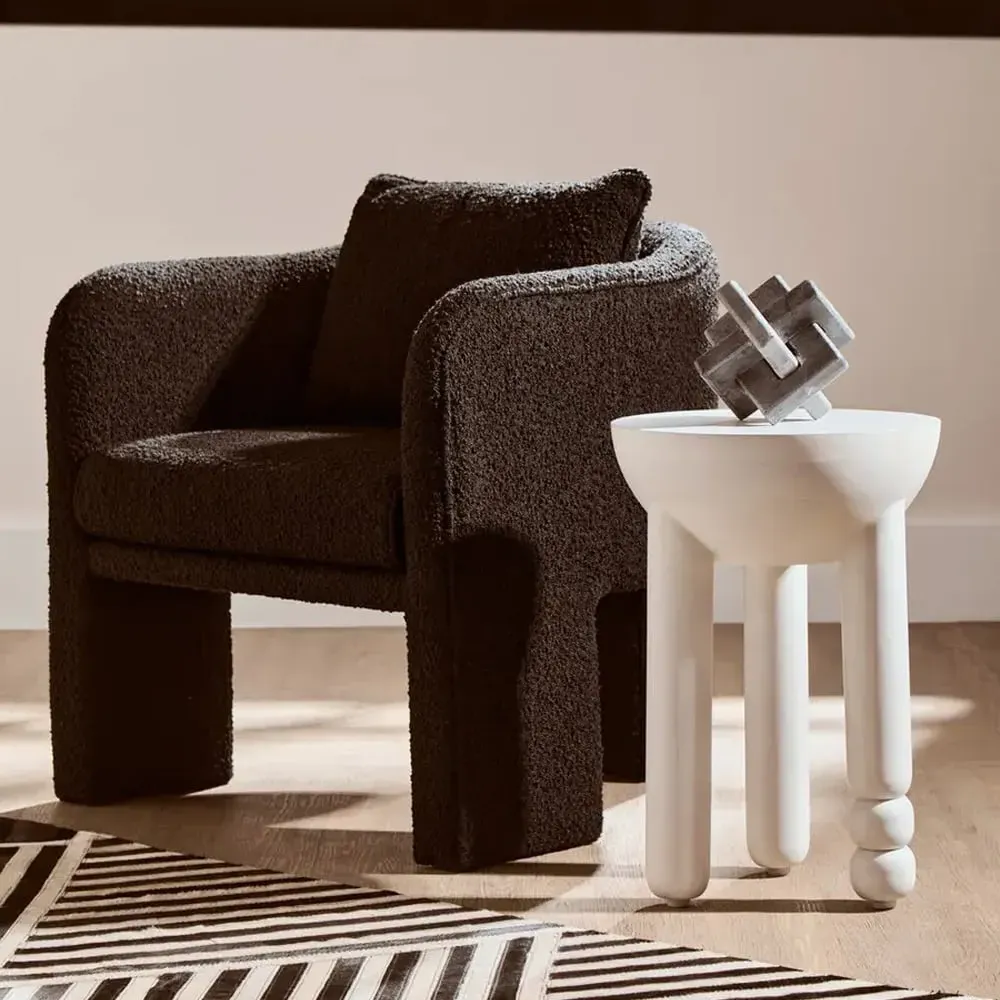 Ottumwa Accent Chair - Black, Boucle image