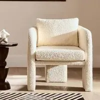 Ottumwa Accent Chair - Ivory, Boucle
