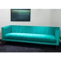 Otyliya 3-Seater Sofa - Teal, Velvet