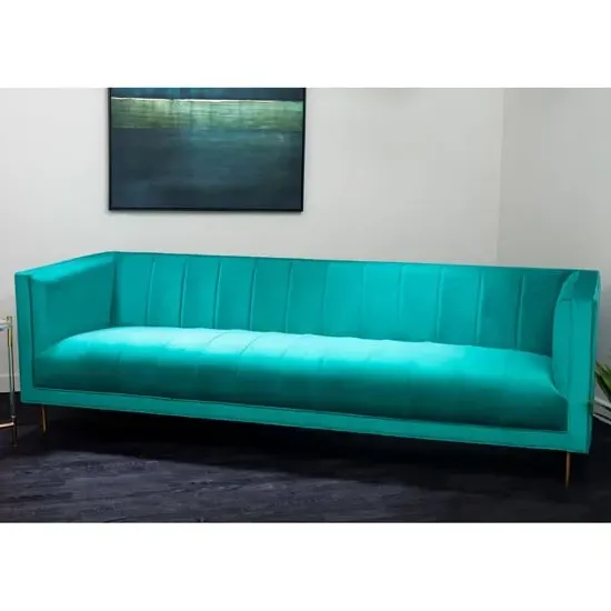 Otyliya 3-Seater Sofa - Teal, Velvet