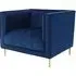 Otyliya Upholstered Armchair - Blue, Velvet