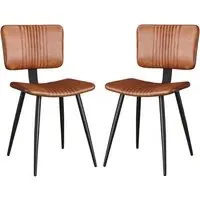 Oundle Dining Chairs In Pair - Bruicato, Leather