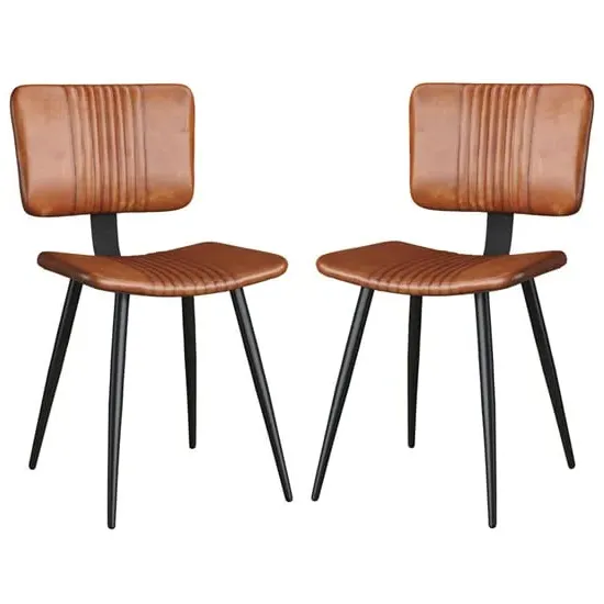Oundle Dining Chairs In Pair - Bruicato, Leather image