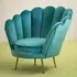 Ovaley Upholstered Accent Chair - Blue, Velvet