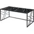 Ovid Coffee Table - Black Marble Effect, Black Frame