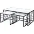 Ovid Nesting Coffee Tables - White Marble Effect, Metal