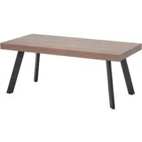 Owall Coffee Table with Black Metal Legs - Oak
