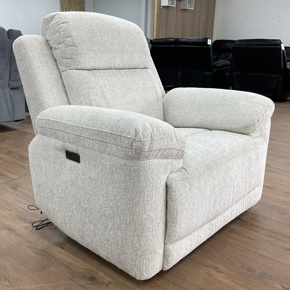 Owenton 1-Seater Electric Recliner Sofa - Beige, Fabric image