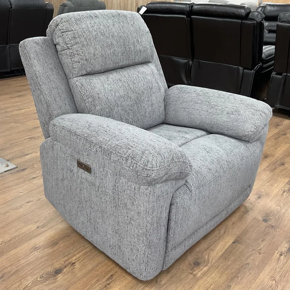 Owenton 1-Seater Electric Recliner Sofa - Grey, Fabric