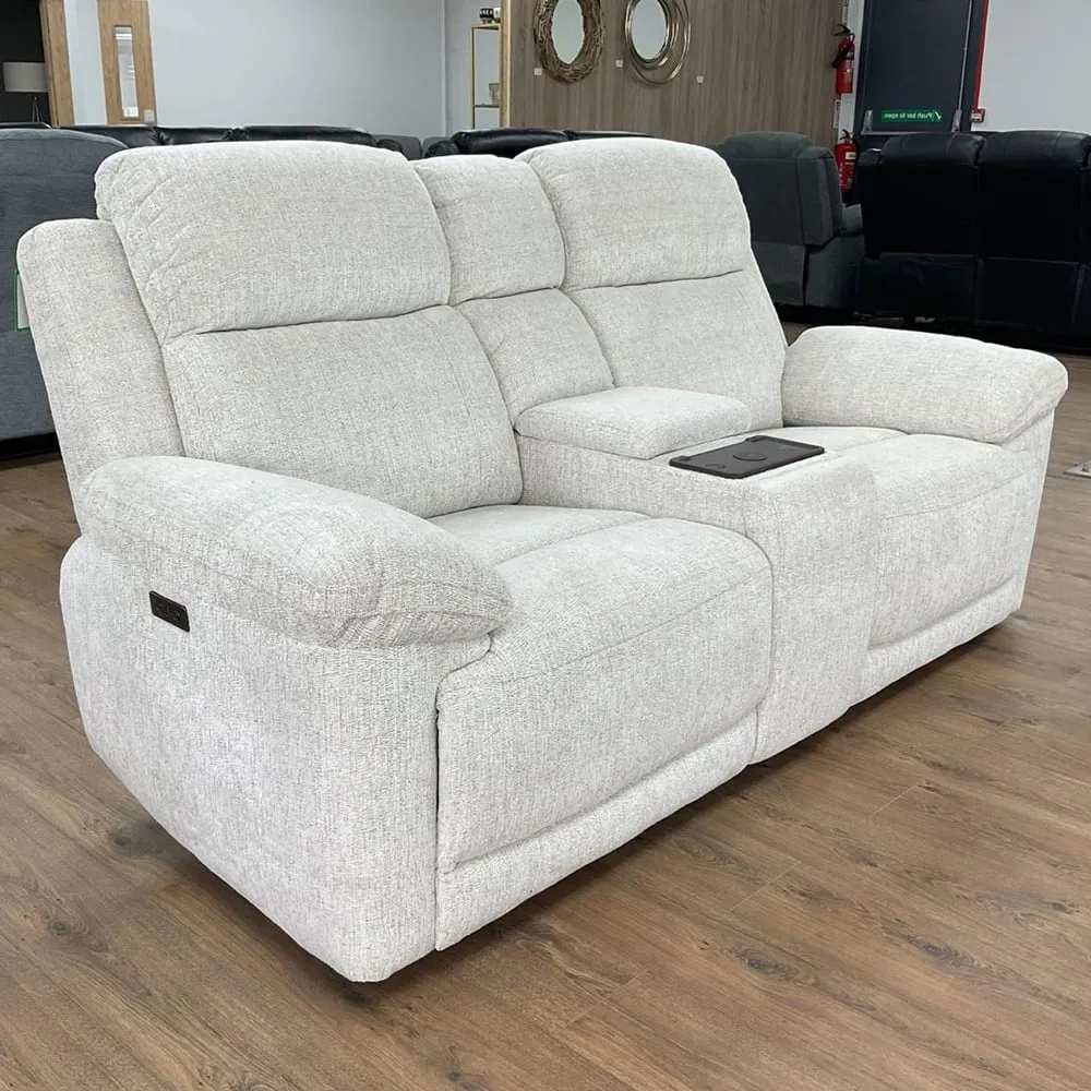 Owenton 2-Seater Electric Recliner Sofa - Beige, Fabric