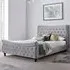 Owenton Chesterfield King Size Bed Frame - Grey, Velvet