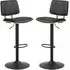 Oxford Bar Stools with Gas Lift - Black, Oak