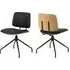 Oxford Dining Chairs with Swivel Base - Black, PU Leather