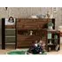 Oxford Mid Sleeper Bed with Desk - Black, Wood