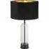 Oxford Velvet Shade Table Lamp - Black, Glass Marble Base