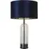 Oxford Velvet Shade Table Lamp - Navy, Glass Marble Base