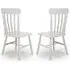 Oxford Wooden Slat Back Dining Chairs Pair - White, Oak