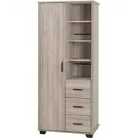 Oxnard 1-Door Wardrobe - Light Oak