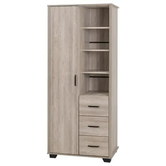 Oxnard 1-Door Wardrobe - Light Oak image