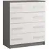 Oxnard 4 Drawer Chest - Matt Grey