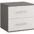 Oxnard Bedside Cabinet with 2 Drawers - Grey