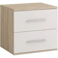 Oxnard Bedside Cabinet with 2 Drawers - Sonoma Oak