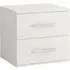 Oxnard Bedside Cabinet with 2 Drawers - White