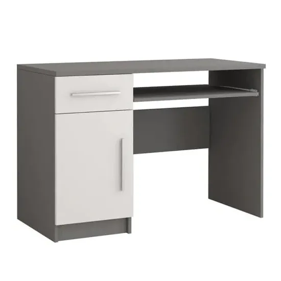 Oxnard Computer Desk with 1 Door 1 Drawer - Grey
