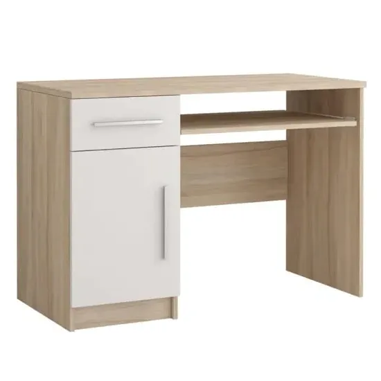 Oxnard Computer Desk with 1 Door 1 Drawer - Sonoma Oak