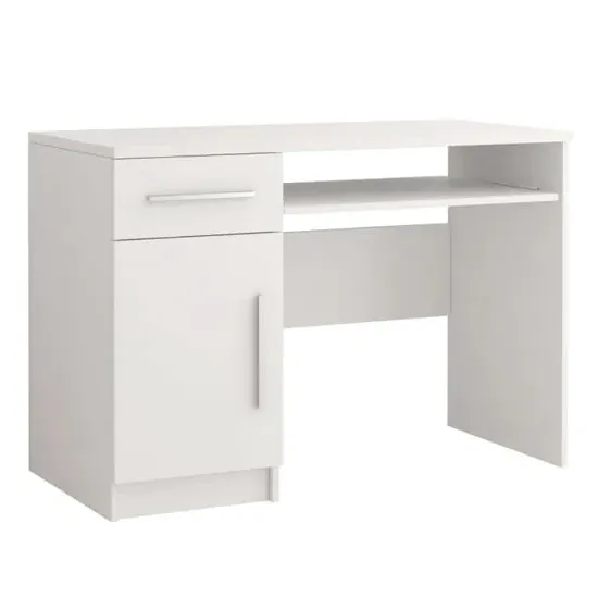 Oxnard Computer Desk with 1 Door 1 Drawer - White