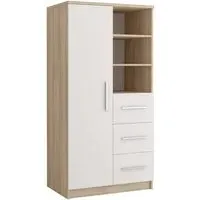 Oxnard Highboard with 1 Door 3 Drawers - Sonoma Oak