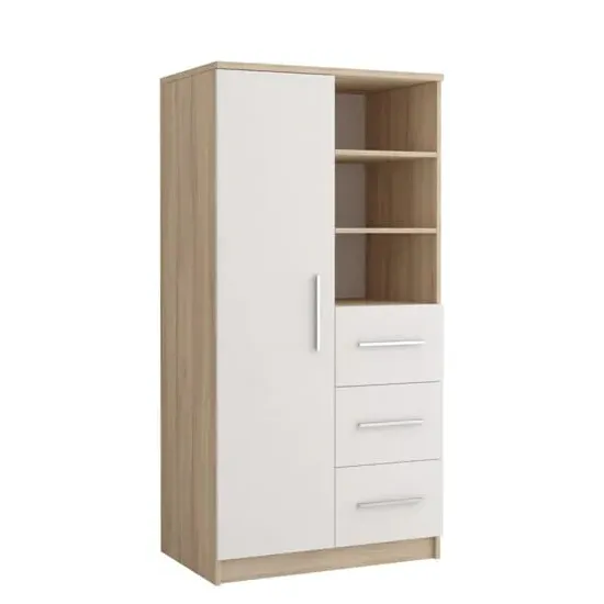 Oxnard Highboard with 1 Door 3 Drawers - Sonoma Oak