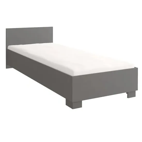 Oxnard Single Bed Frame - Matt Grey, Laminated Board