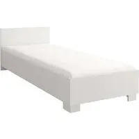 Oxnard Single Bed Frame - Matt White, Laminated Board