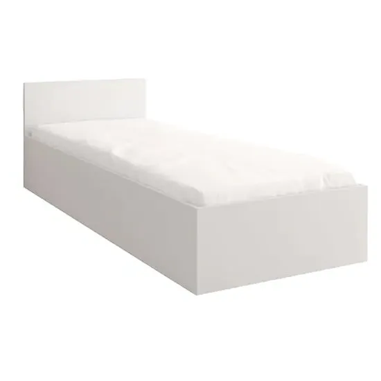 Oxnard Single Bed Frame with Storage - Matt White