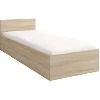 Oxnard Single Bed Frame with Storage - Sonoma Oak