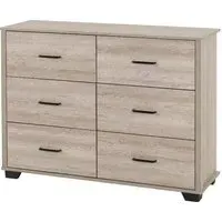 Oxnard Wide 6 Drawer Chest - Light Oak