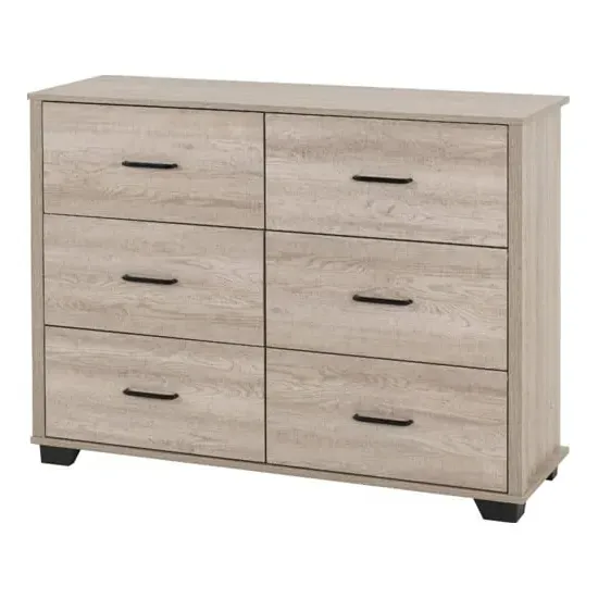 Oxnard Wide 6 Drawer Chest - Light Oak