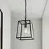 Oxon Clear Glass Shade Ceiling Pendant Light - Matt Black
