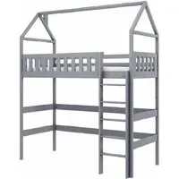 Ozark Bunk Bed with Bonnell Mattress - Grey, Wood