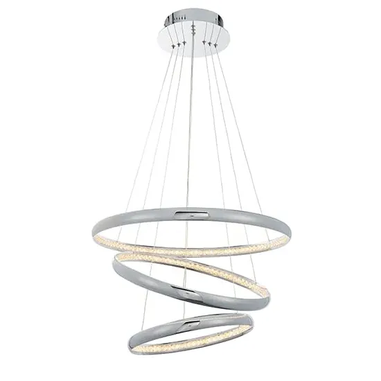 Ozias 3-Light Crystal Pendant Light - Polished Chrome image