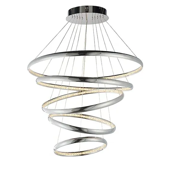 Ozias 6-Light Crystal Pendant Light - Polished Chrome
