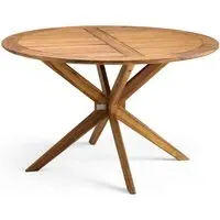 Ozone Round Outdoor Dining Table - Natural, Acacia Wood alternate view
