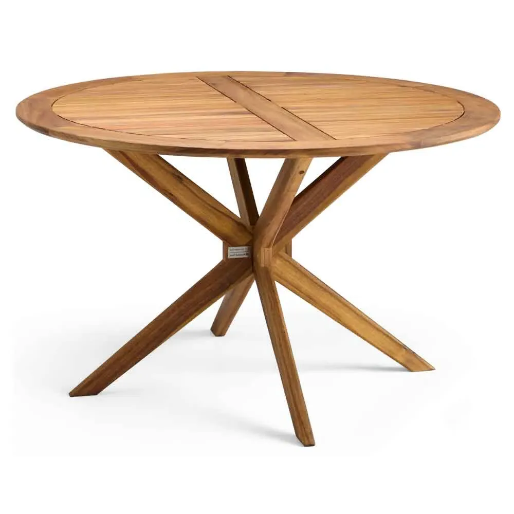 Ozone Round Outdoor Dining Table - Natural, Acacia Wood product