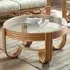Paarl Round Coffee Table - Clear, Rattan