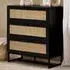 Pabla 3-Drawer Chest - Black, Melamine
