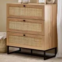 Pabla 3-Drawer Chest - Oak, Melamine