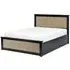 Pabla King Size Ottoman Bed with Storage - Black, Rattan