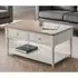 Pacari Coffee Table with 2 Drawers - Grey, Limed Oak
