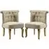 Pacari Dining Chairs Set of 2 - Beige, Fabric